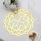 6 Metallic Gold 13 in Cardboard PLACEMATS Laser Cut Geometric Star Design